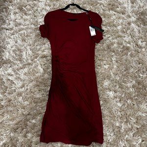 T Tahari Deep Red Viscose Dress - Size S